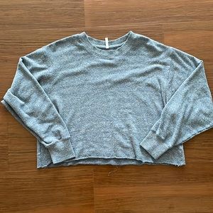 {Z Supply} Cropped Raw Edge Crewneck